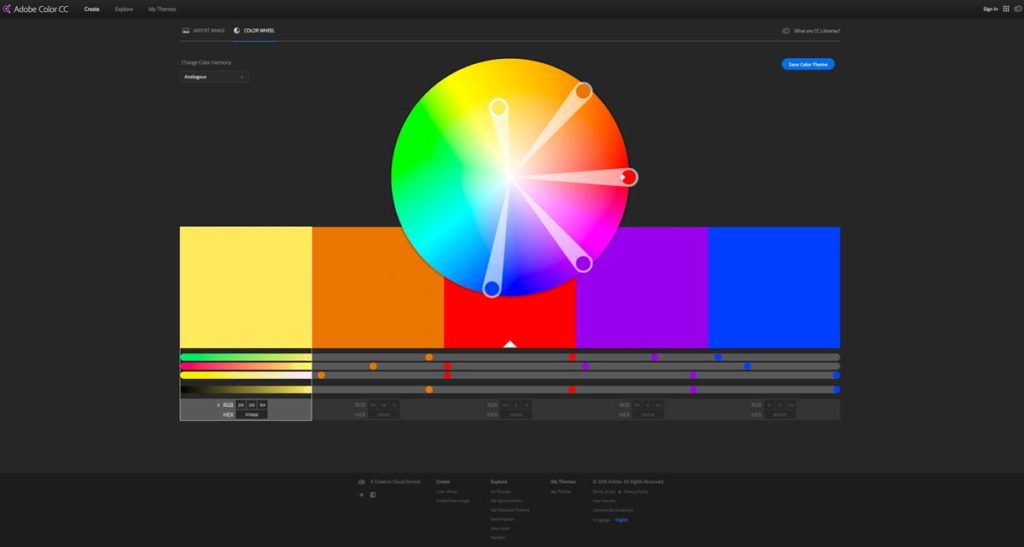 Use free online tools like Adobe's color wheel or others to create your specific color scheme.