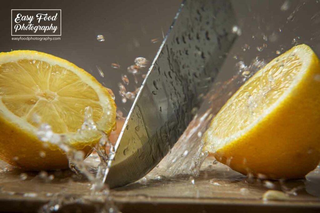 Storytelling doesn't have to be too complex to sell food. The knife and the feigned movement through the water instantly add a bit of freshness to the image.
